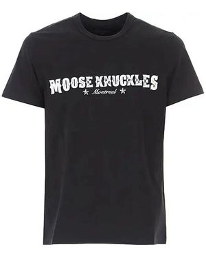 Moose Knuckles T-shirt, klassischer stil - Schwarz