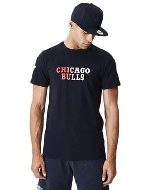KTZ Chicago Bulls Gradient Wordmark Tee - Blau