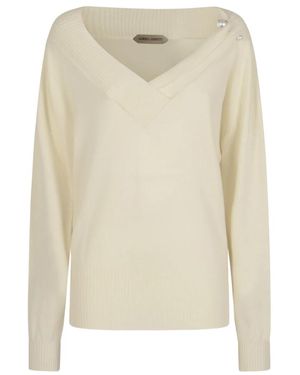 Alberta Ferretti V-Neck Knitwear - Neutro