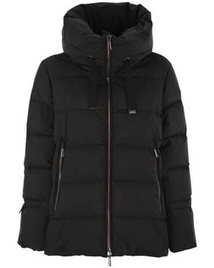Moorer Jassen ,Zwart ,Polyester Gadia Stp Hooded Down Jacket