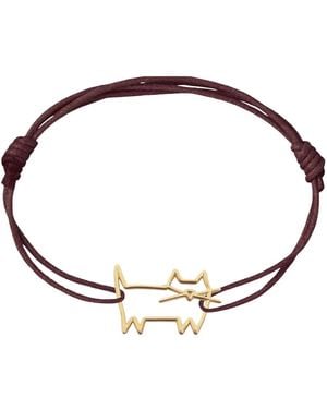Aliita Accessoires ,Rood ,Katoen Gato Koordarmband - Bruin