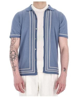 Drumohr Short Sleeve Shirts - Blauw