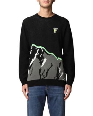 Ice Play Herrenstrick Fantasie Schwarz Muster