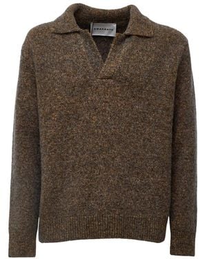 Amaranto V-Neck Knitwear - Brown