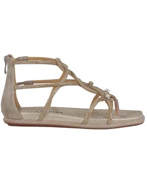 Alma En Pena. Flat Sandals - Metallic
