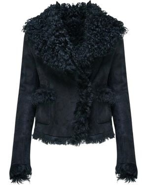 V S P Filipa Shearling Jacket - Blau