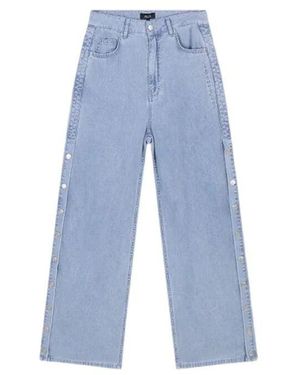 Alix The Label Denim Chambray Hose - Blau