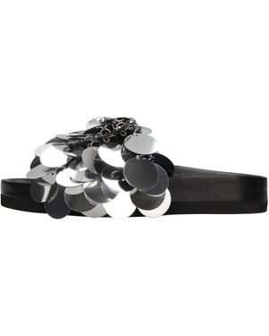 Rabanne Sparkle Mules - Schwarz