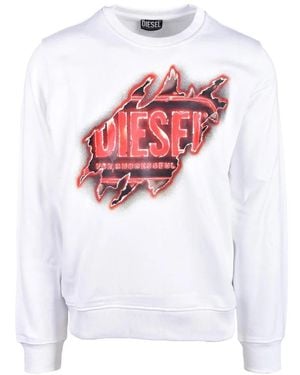 DIESEL Maglione in cotone - Bianco