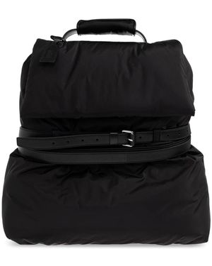 Moschino Rucksack Mit Lederriemen - Schwarz