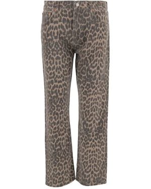 RE/DONE Jeans Met All-Over Dierenprint - Grijs