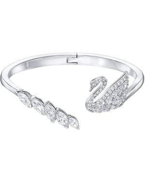 Swarovski Accessoires ,Grijs ,Swan Lake Open Cuff Armband - Metallic
