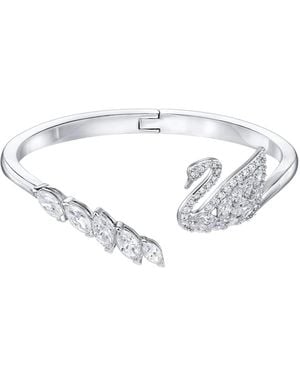 Swarovski Accessoires ,Grijs ,Swan Lake Open Cuff Armband - Metallic
