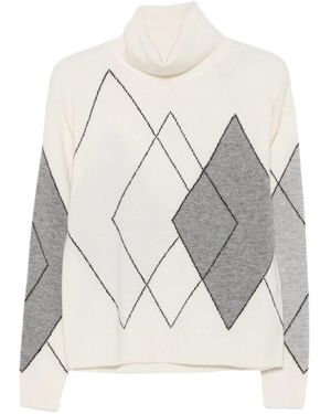 Seventy Truien & Vesten ,Wit ,Wol Turtleneck - Grijs