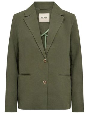 Mos Mosh Jassen ,Groen ,Leer Mmblake Night Blazer