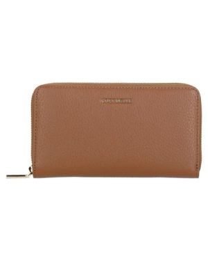 Coccinelle Metallic Soft Große Geldbörse Mit Rundum-Reißverschluss - Braun