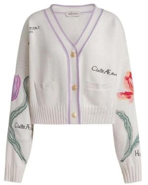 Alberta Ferretti Herbarium Geborduurde Cardigan - Wit
