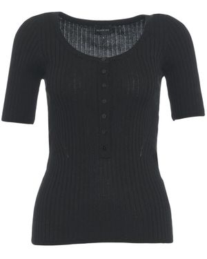 Birgitte Herskind Top maglia nera scollo a v ss25 - Nero