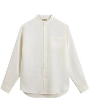 Woolrich Overhemden ,Wit ,Linnen Camicia