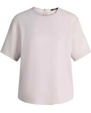 Windsor. Crêpe Blouse Met Korte Mouwen - Paars