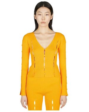 ESTER MANAS V-Neck Knitwear - Amarillo