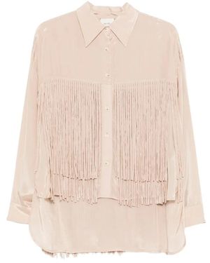 Alysi Camicia Visco Trim - Naturel