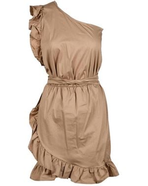 Giulia N Couture Elegantes baumwollkleid - Natur