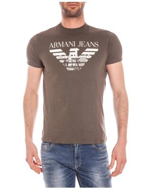 Armani Jeans Tops ,Groen ,C6H71Ff T-Shirt - Grijs