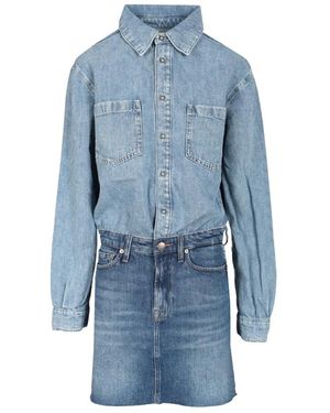 7 For All Mankind Short Dresses - Blue