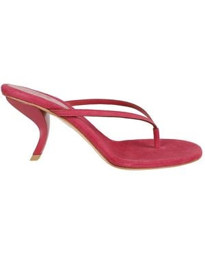 Gia Borghini Heeled Mules - Red