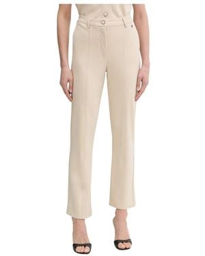Guess Broeken ,Leer New Zoe Straight Broeken - Naturel