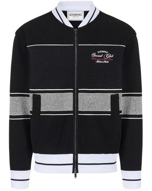 Iceberg Jacquard-Strickjacke - Schwarz