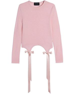 Simone Rocha Long Sleeve T-Shirts - Pink