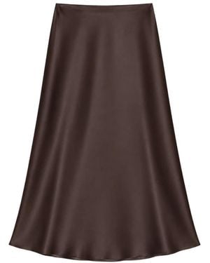 Clips Midi Skirts - Marrone