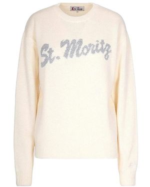 MC2 Saint Barth Truien & Vesten ,Wit ,Maglione Girocollo Louise