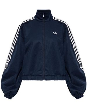 adidas Originals Hoodies & Sweatvesten ,Blauw ,Katoen Sweatshirt Met Geborduurd Logo