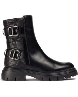 Wonders Motorcycle-Inspired Enkellaarsjes - Zwart