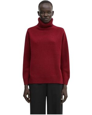 Maison Kitsuné Truien & Vesten ,Rood ,Katoen Merino Wool Comfort Turtleneck