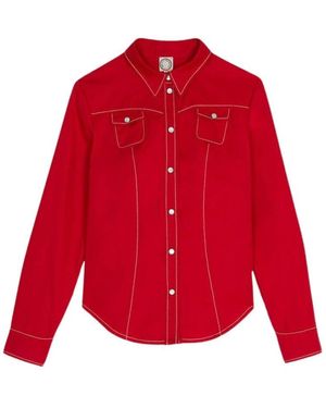 Ines De La Fressange Paris Myrna rotes hemd,myrna navy blaues hemd