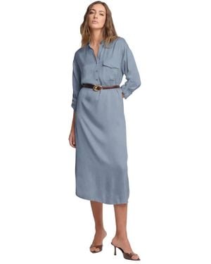 Kocca Chic Overhemdjurk Tot Halverwege De Kuit - Blauw
