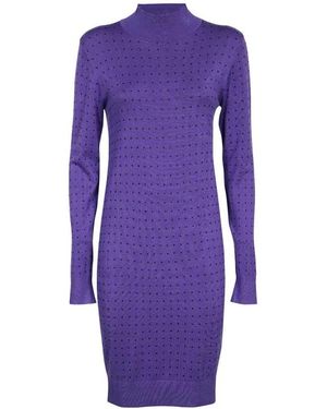KARL LAGERFELD Knitted Dresses - Purple