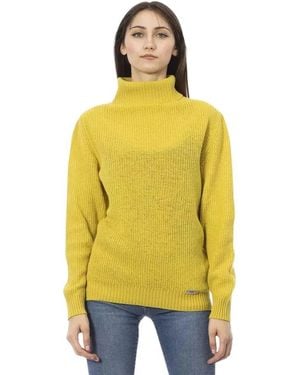 Baldinini Luxuriöser gelber rollkragenpullover