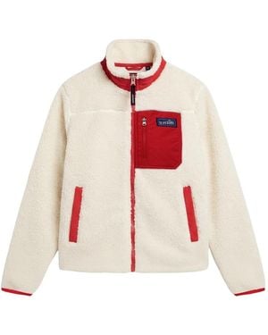 Superdry Fleece Jackets - Rojo