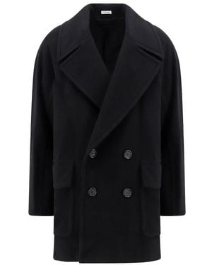McQueen Double-Breasted Coats - Zwart