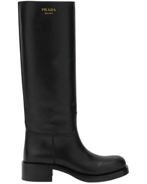 Prada Stivale Medio - Zwart