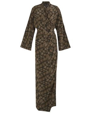 Cortana Wrap Dresses - Green