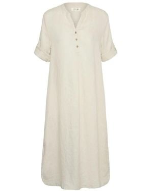 Cream Shirt Jurken - Naturel