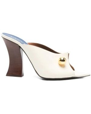 Lanvin Heeled Mules - Blanco