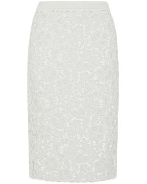 P.A.R.O.S.H. Midi Skirts - White