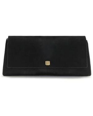 KHAITE Mittlere Foldover Clutch Tasche - Schwarz